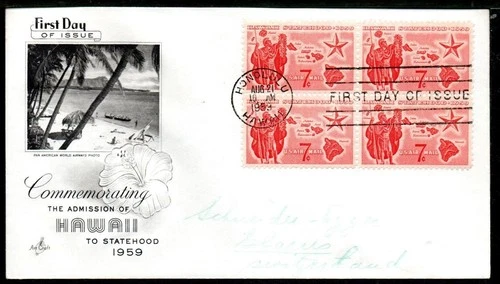 USA 1959 Airmail FDC to Switzerland