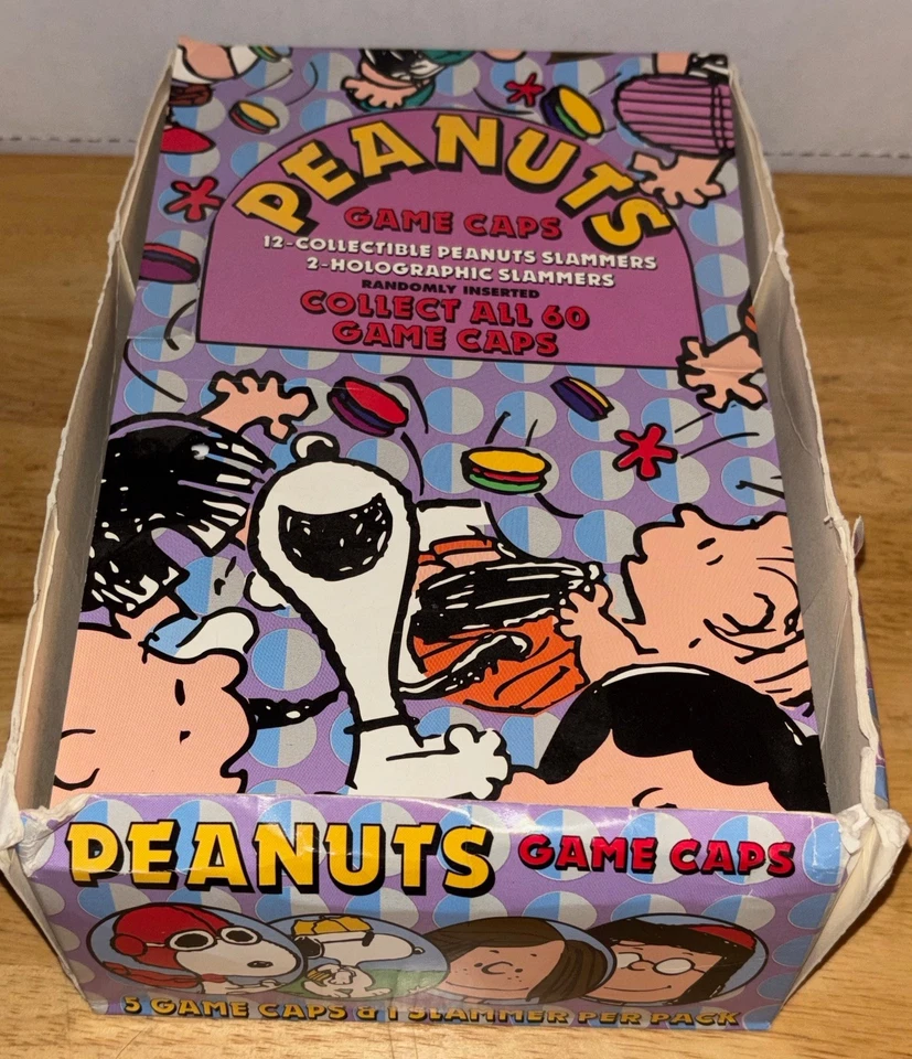 Peanuts/Snoopy Game/Milk Caps Pogs Sealed Pack 1994 5 per pack + 1 Slammer - Image 4 of 4