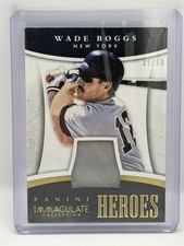 2015 Panini Immaculate Heroes Materials /99 Wade Boggs Game Worn Patch #3 HOF