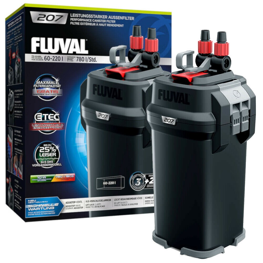 Fluval 207 External Canister Filter for Aquarium Fish Tank up to 220L Media Set - Image 2