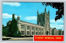 Columbia MO, University Of Missouri, Student Union Clock Tower Vintage Postcard