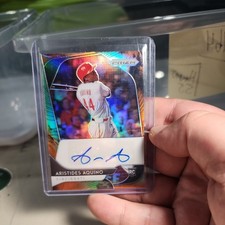 2020 Panini Prizm Rookie Mega Box Cosmic Haze #/50 Aristides Aquino Auto 0i4k