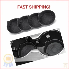 SINGARO Car Cup Holder, 4-Pack Silicone Car Coasters, Universal Non-Slip Recesse