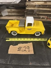 1950s Tonka Yellow Side-Step Pickup w/Tool Box