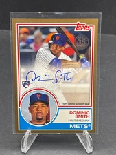 2018 DOMINIC SMITH TOPPS 1983 35TH ANNIVERSARY GOLD AUTO RC #83A-DI, SN 41/50