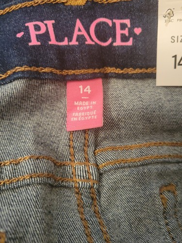 Children Place Blue Stretch Super Skinny With Decorations Jeggins Size14 Girls - Picture 7 of 8