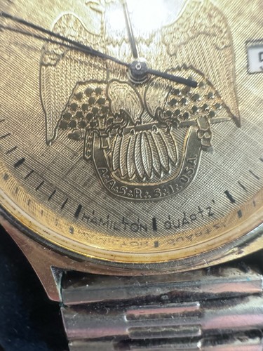 Hamilton 9812 Scottish Rite watch 14k Gold Filled Freemason S.R.B. W Case - Picture 6 of 11