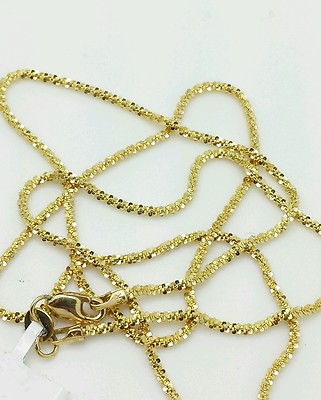 14k Solid Yellow Gold Diamond Cut 