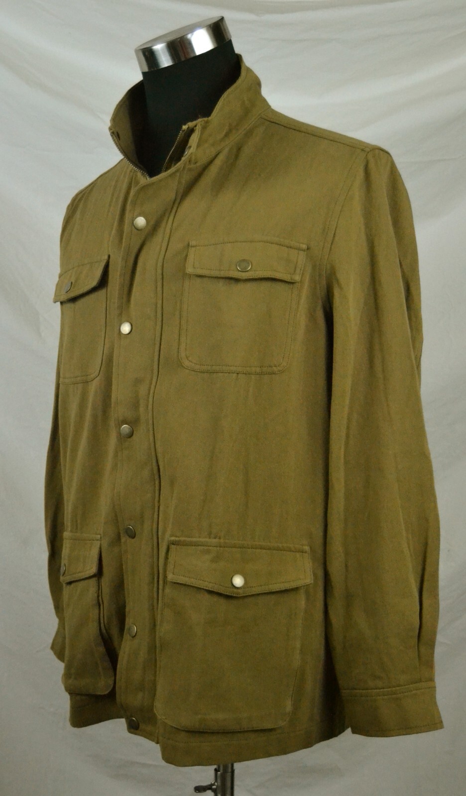 Unique Solid Tan/Olive Drab Unlined  Military Sty… - image 1