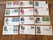 LOT 12 FIRST DAY OF ISSUE COVERS 7 ARE BLOCK OF FOUR COVERS 1953-1991