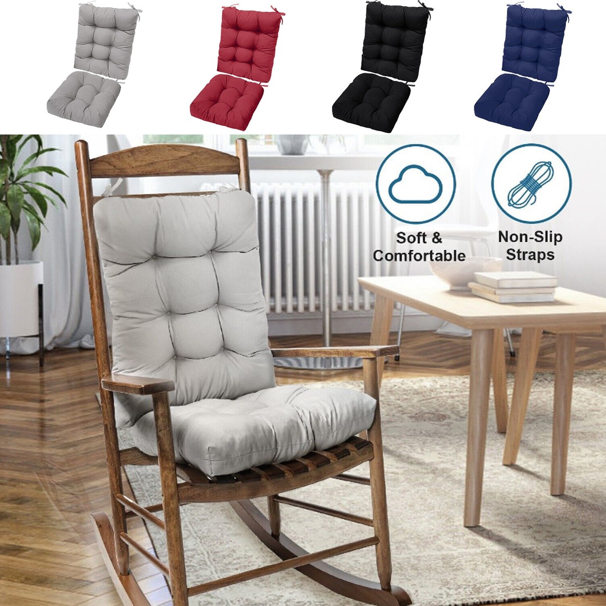 2Pack Rocking Chair Cushion for Rocking Chair Pads Back and Seat 