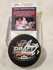 ANTHONY DEANGELO signed 2014 Draft puck JSA COA FLYERS