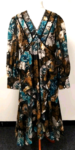Karen Millen Winter Floral Printed Woven Maxi Dress Plus Size UK Size 22 Summer - Picture 3 of 17