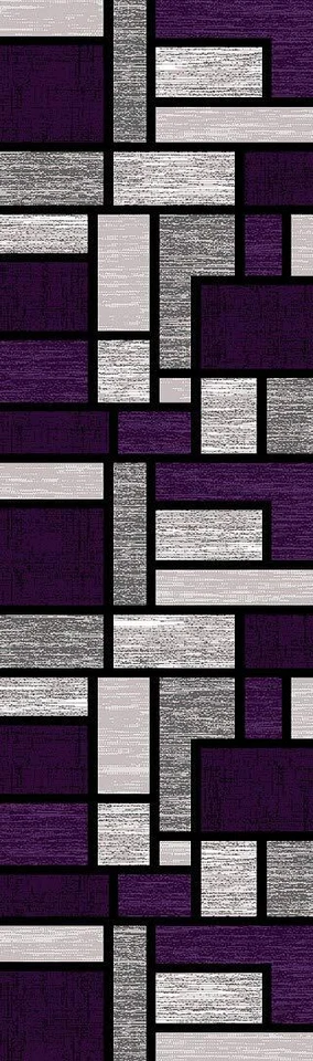 Современный резной ковер премиум-класса 3995 фиолетовый серый 6 футов 6 дюймов x 6 футов 6 дюймов R - Изображение 2 из 4