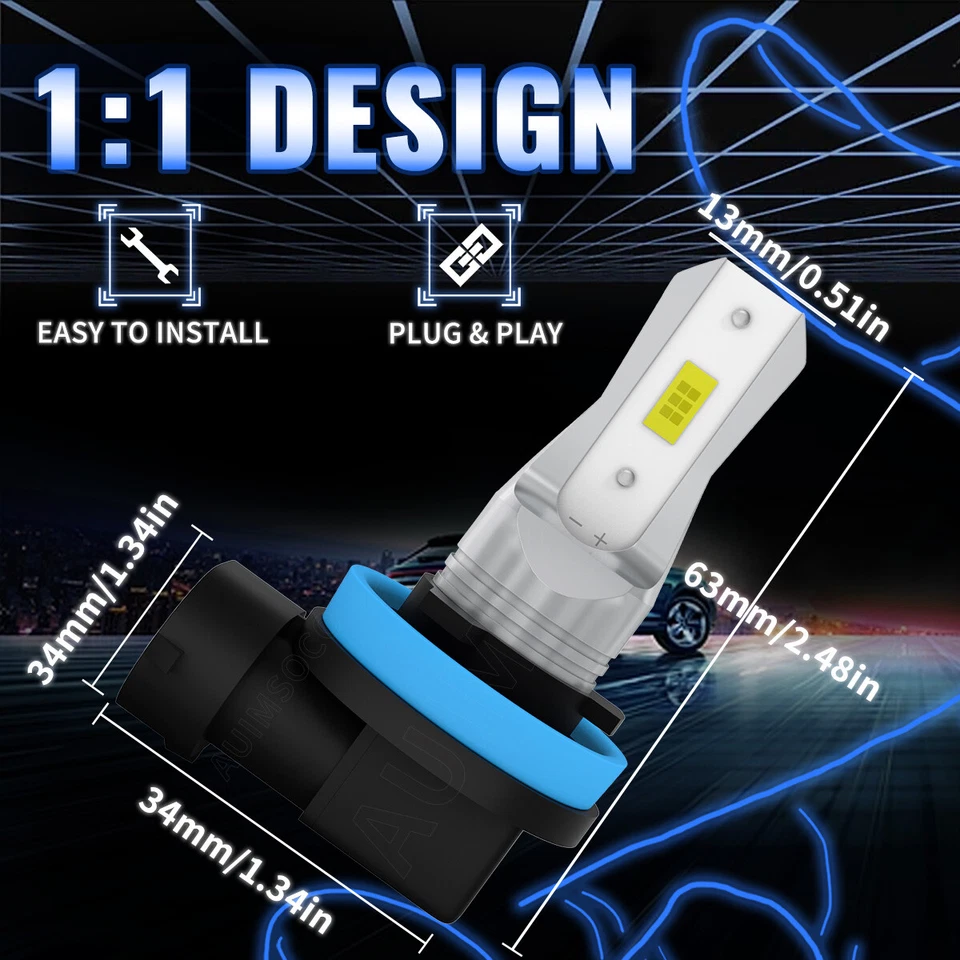 For Chevy Colorado 2015-2016 2017 2018 2019 2020 LED Headlights + Fog Bulbs Kit - Image 2 of 4