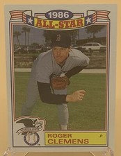 1986-87 Topps All Star Roger Clemens Boston Red Sox Commemorative Set