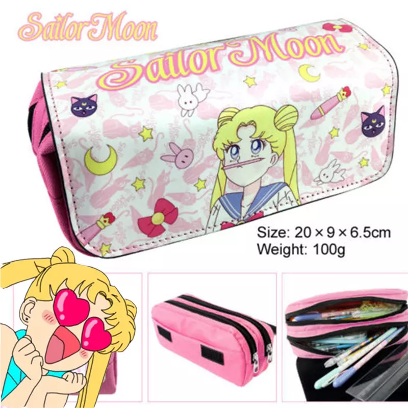 Sailor Moon Pencil Case Cute Pen Bag Makeup Bag Cosmetic Pouch