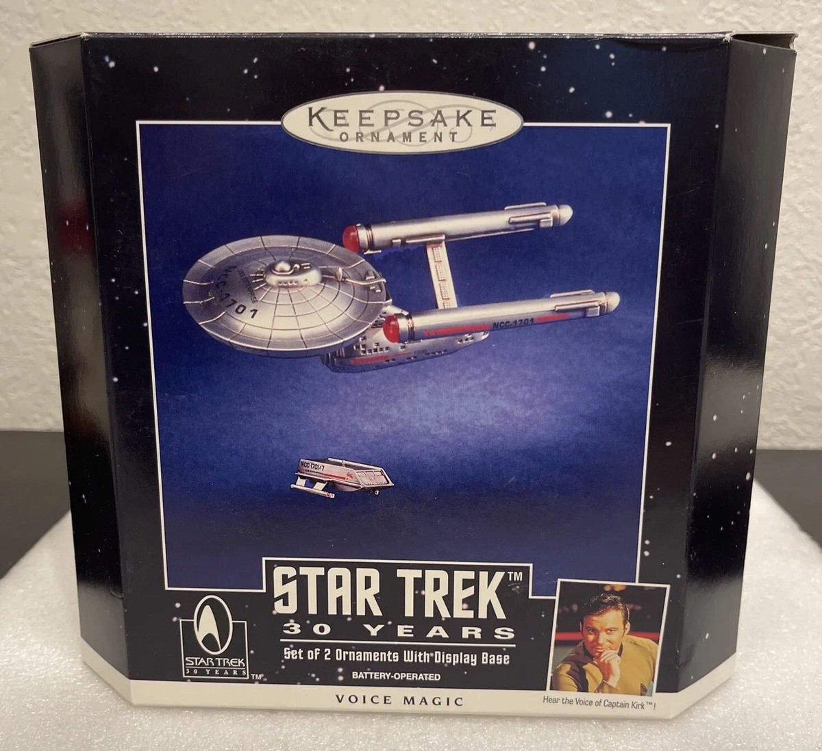 Hallmark Keepsake Star Trek 30 Years 2 Piece Ornament Set 1996 NIB