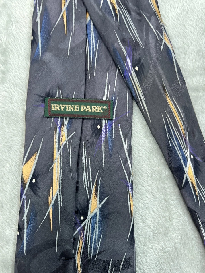 Irvine Park Neck Tie 100% Silk HandMade Korean Long Length 66 in Classic Width - Image 3 of 4
