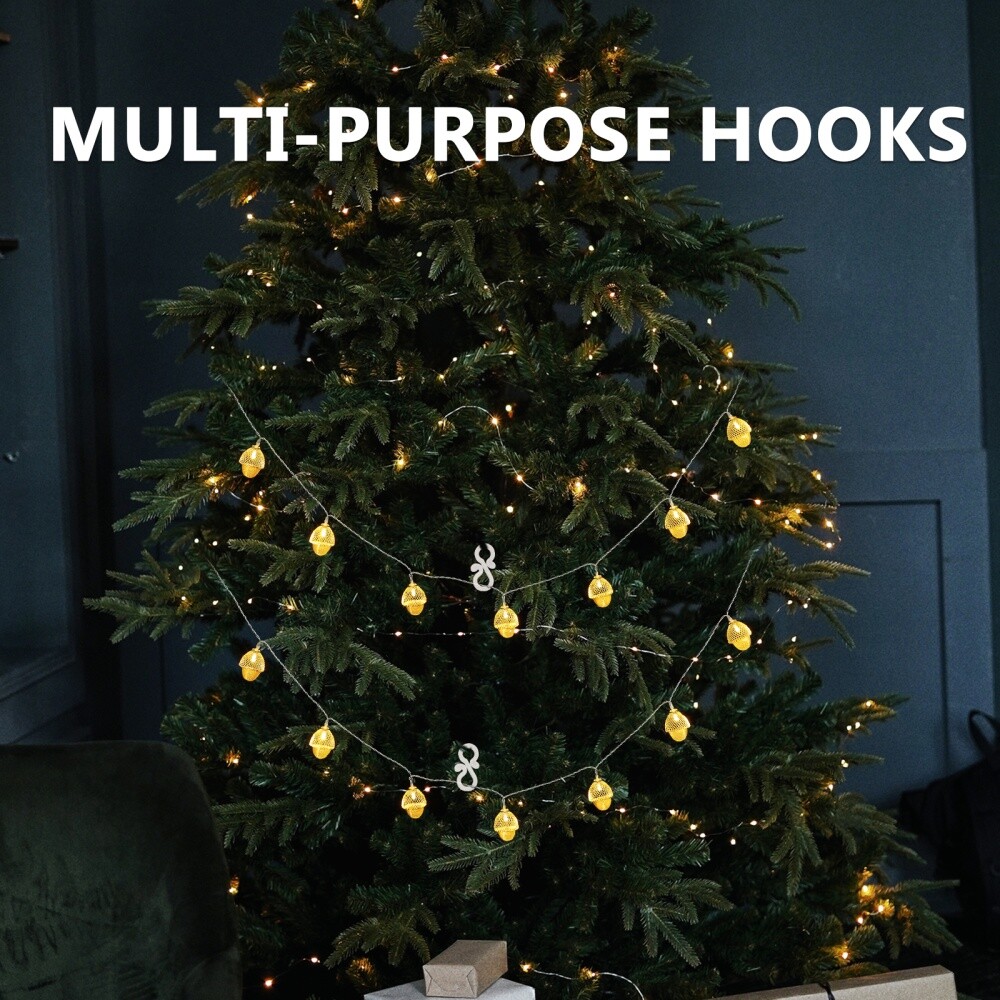 100 Pcs Hook up Gutter Clips Christmas Lights Hanging Hooks Pendant eBay