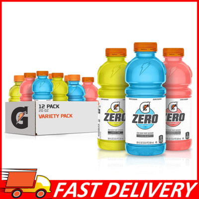 12-Pack Gatorade Zero Sugar Thirst Quencher, Cool Blue Variety Pack, 20 Fl Oz