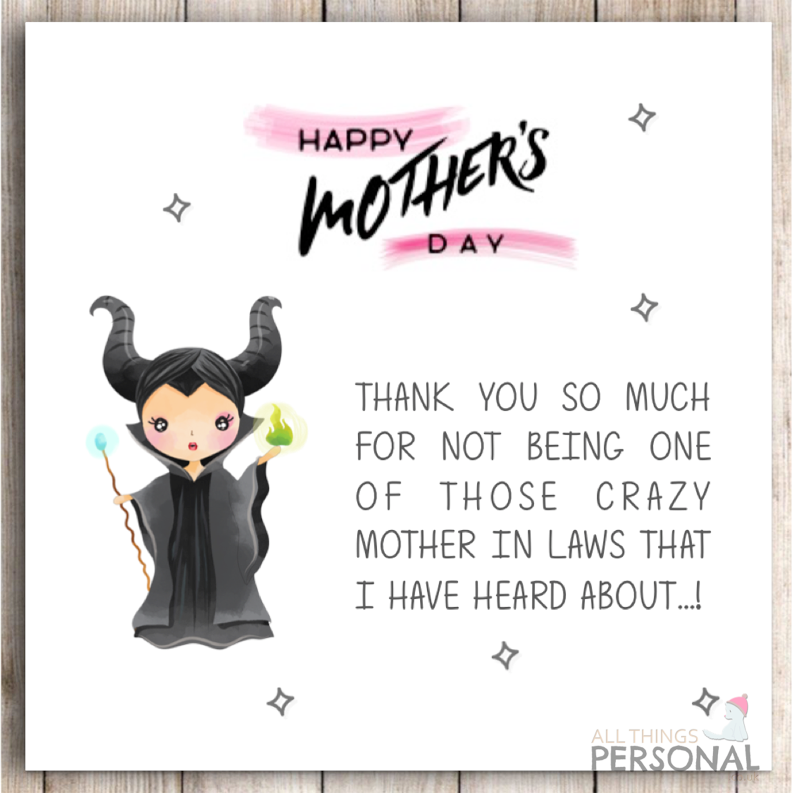 Funny Mothers Day Card for Mother In Law Rude Joke Card For In Laws Mother's Day