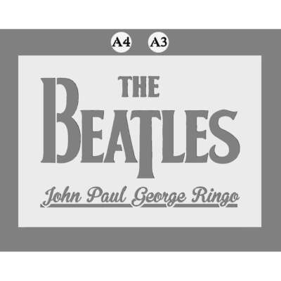 The Beatles Mylar Schablone 'John, Paul, Ringo, George' 190 Mikron (9)