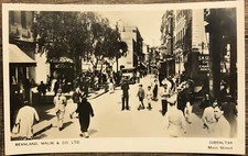 Postcard RPPC Beanland, Malin & Co Gibraltar Streetview Main Street A3