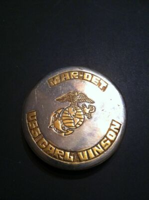 USS Carl Vinson CVN 70 USMC Marine Det Cold War EGA Engraved Snuff Box Cover