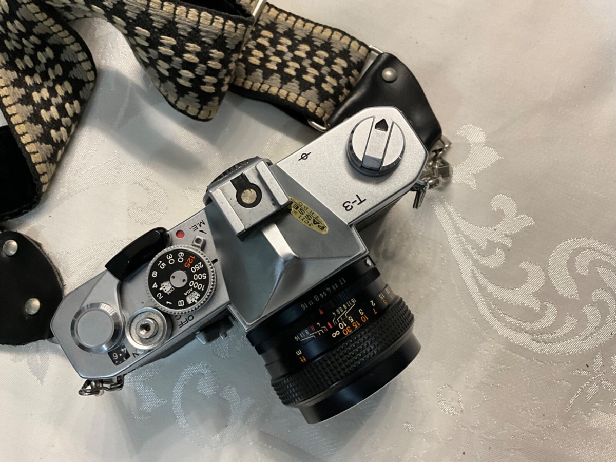 Konica Autoreflex T3 Vintage SLR w/Hexanon AR 50mm f/1.7F +New