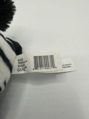 NEW Ganz Wildlife Tossimals, 3.5” Set Of 2, Zebra And Panda- Black & White - Picture 4 of 10