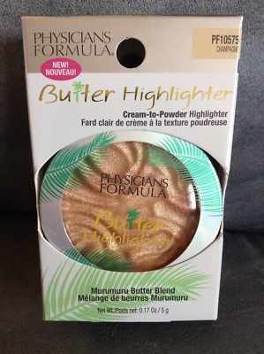 PHYSICIANS FORMULA BUTTER HIGHLIGHTER #PF10575 CHAMPAGNE 0.17 OZ CREAM-TO-POWDER