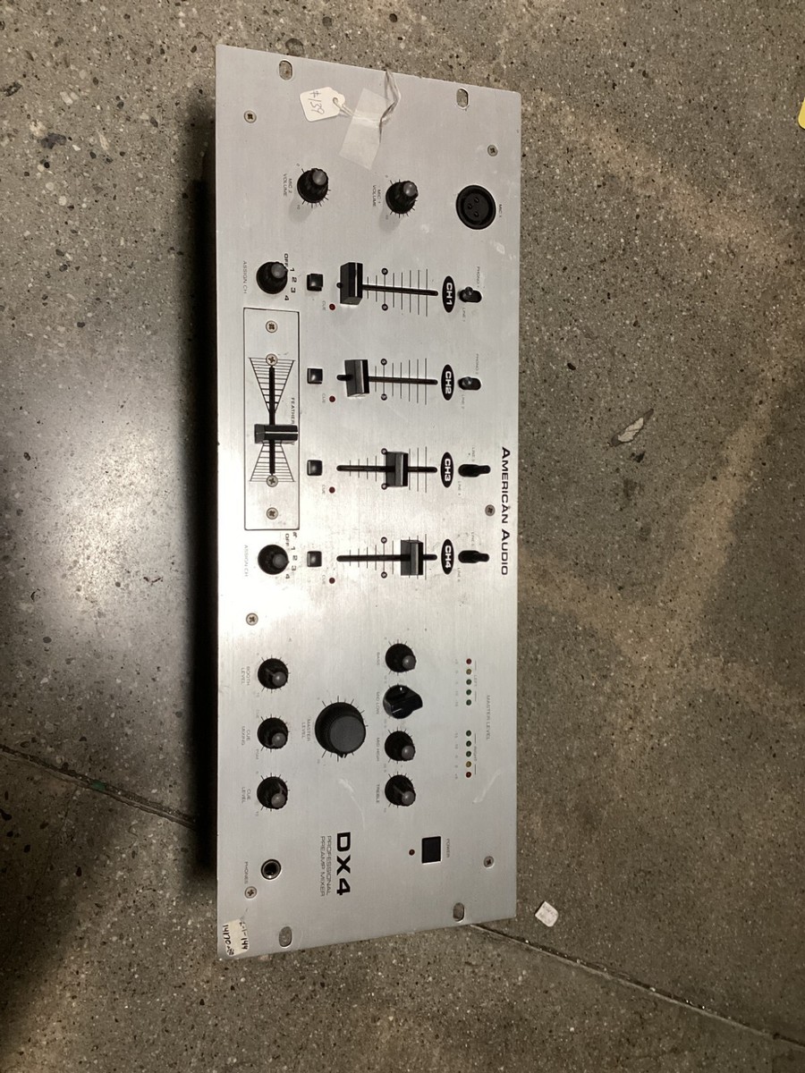 American Audio DX 4 Professional Rotary DJ Preamp Mixer 4 Chanel