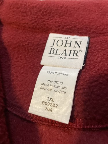 Sudadera polar vintage John Blair cremallera completa 3XL - Imagen 2 de 5