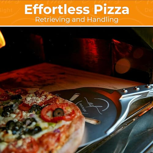 8 Zoll perforierte Pizza-Wendeschale mit extra Pizzaradschneider | leichtes Alu - Bild 4 von 6