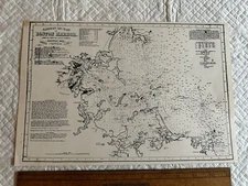 Vtg Edward Rowe Snow Map Eldridge’s New Chart Boston Harbor 1865 S Thaxter & Son