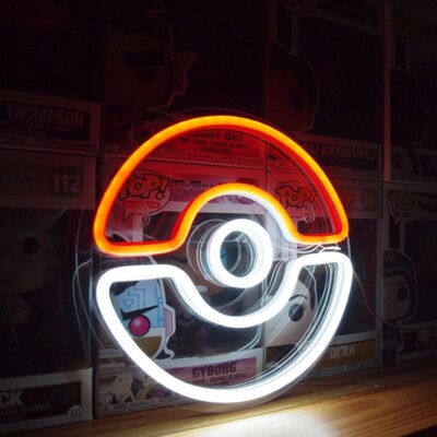 Neon Premium Pokemon TCG Trading Logo Decoration Bulb Wall Lamp