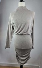 NWT! EXPRESS Size XS Women's Light Brown High Collar Dress Loosefit Top