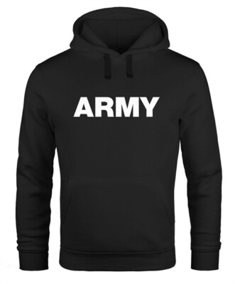 Neverless Hoodie Herren Mit Army-Print – Kapuzenpullover Aus Baumwolle, Regular Fit