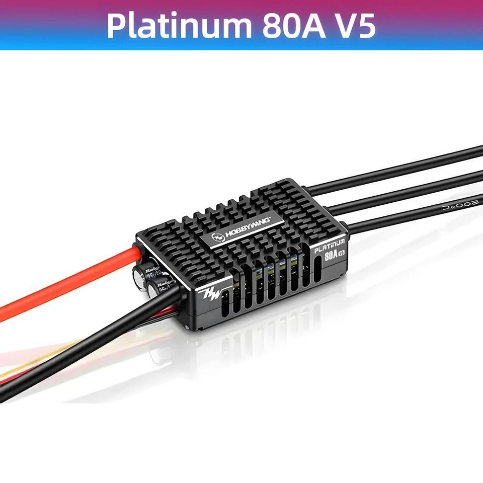HOBBYWING Platinum 25/40/80/120/150/180/260A Brushless ESC For RC Aircraft - Image 4 of 4