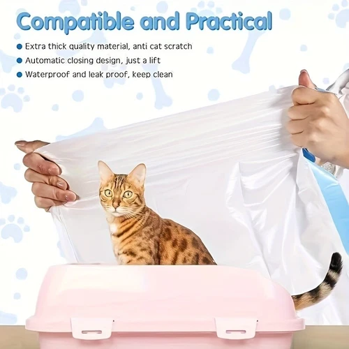 OMCPET Cat Litter Box Self Cleaning Odor Removal 10L Litter Liner Deodorize - Picture 14 of 34
