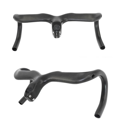 Full Carbon Fibre Road Bike Integrated Handlebar with Computer Stent Hole - Picture 15 of 15