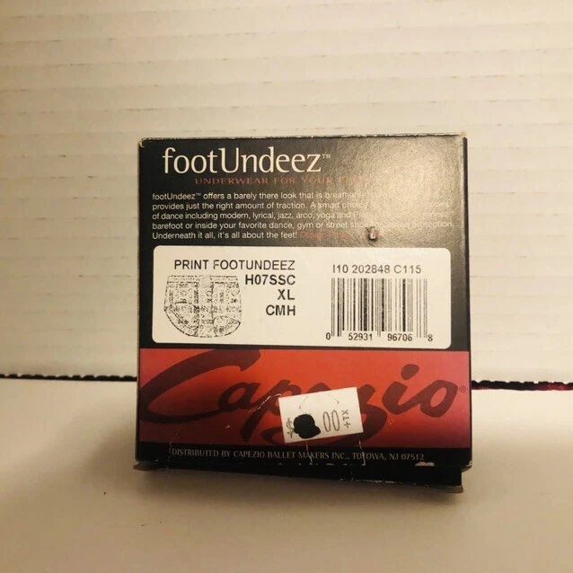 Ropa interior Capezio FootUndeez para tus pies para mujer talla XL (12-13) baile nueva Foto 2 de 4