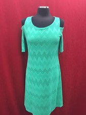 NINE WEST DRESS/COLD SHOULDER/NEW WITH TAG/RETAIL$89/SIZE 6/CELEDON/LENGTH39"