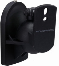 Low Profile 7.5 Lb. Capacity Speaker Wall Mount Brackets Pair Black