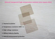 New Natural Transparent High-temperature Resistant, Non Porous Mica Square Sheet