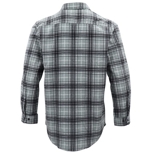 Men's 100% Cotton Flannelette Shirt Long Sleeve Plaid Check Flannel w Pockets - Picture 70 of 86