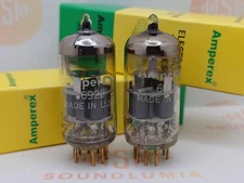 Amperex E88CC 6922 PQ O-Getter White Print Matched Pair - USA '61/62 - Near NOS