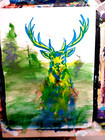 LOVELESS - "YELLOW BUCK" 11 X 15 acrylic on paper  COA — photo 10