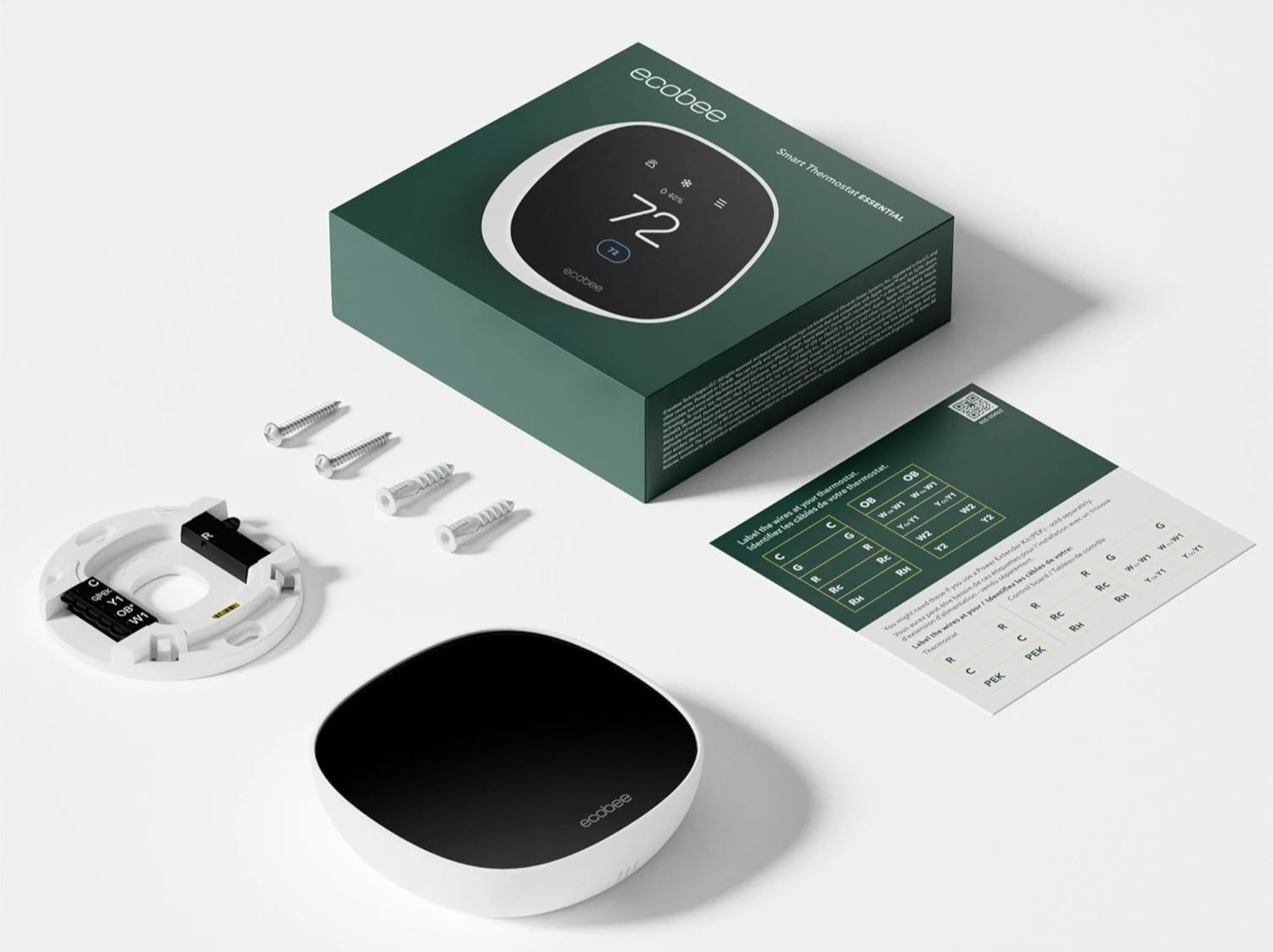 Ecobee Smart Thermostat Essential EB-STATE7-01 Programmable (New/Open Box)